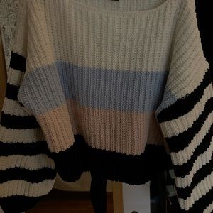 striped oversized sweater